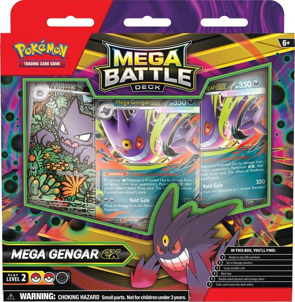 Factory-sealed Mega Battle Deck (Mega Gengar ex) – Pokémon TCG