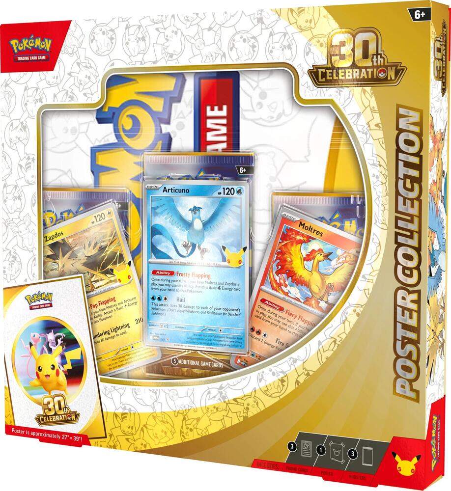 Factory-sealed 30th Celebration Poster Collection – Pokémon TCG