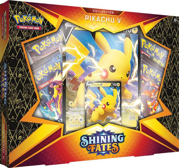 Factory-sealed Shining Fates Collection [Pikachu V] – Pokémon TCG