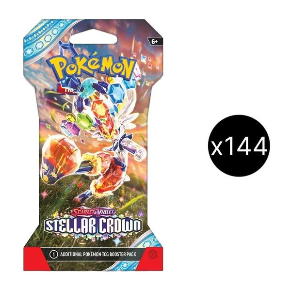 Factory-sealed Stellar Crown Sleeved Booster Master Carton – Pokémon TCG