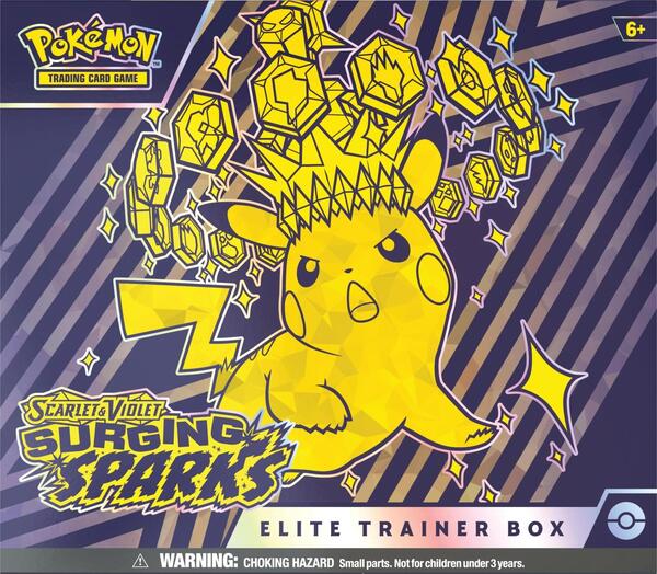 Factory-sealed Surging Sparks Elite Trainer Box – Pokémon TCG