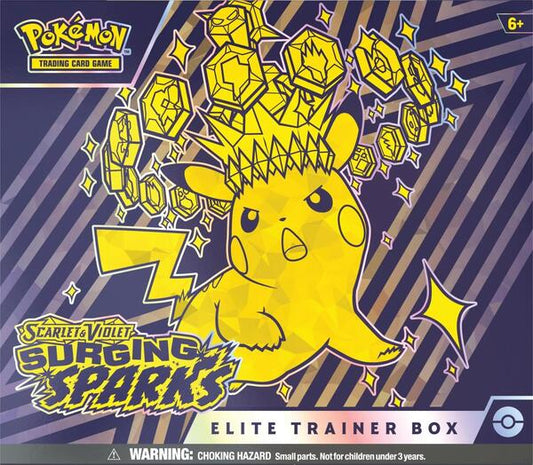 Factory-sealed Surging Sparks Elite Trainer Box – Pokémon TCG