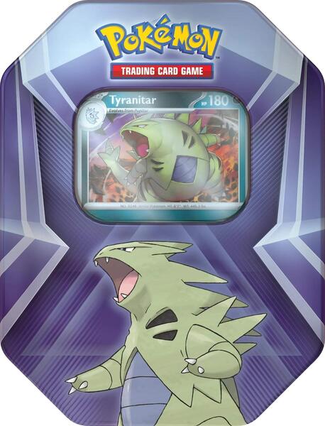 Factory-sealed Triple Whammy Tin [Tyranitar] – Pokémon TCG