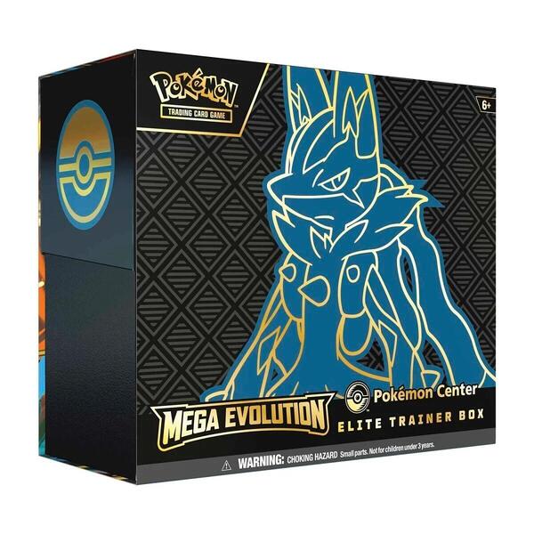 Factory-sealed Mega Evolution Pokemon Center Elite Trainer Box (Exclusive) [Mega Lucario] – Pokémon TCG