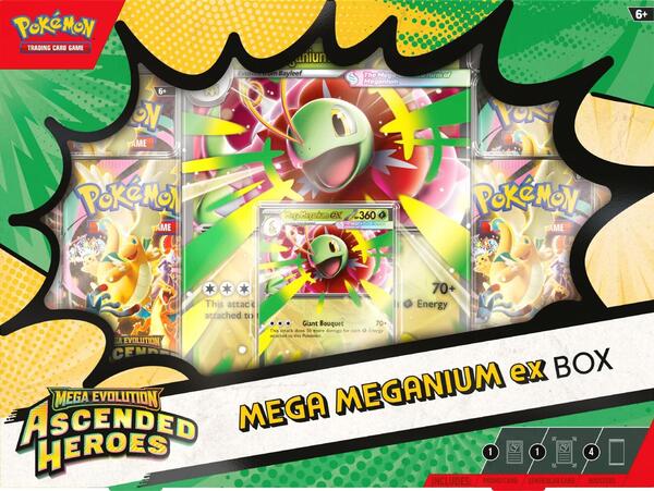 Factory-sealed Ascended Heroes Mega Meganium ex Box – Pokémon TCG
