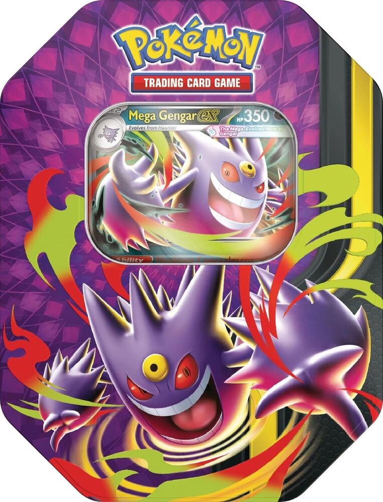 Factory-sealed Mega Moonlit Tin [Mega Gengar ex] – Pokémon TCG