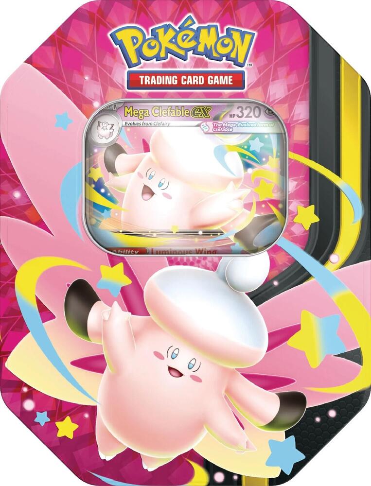 Factory-sealed Mega Moonlit Tin [Mega Clefable ex] – Pokémon TCG