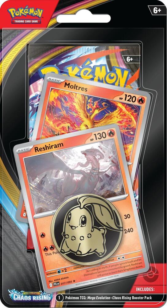 Factory-sealed Chaos Rising Single Pack Blister [Reshiram/Moltres] – Pokémon TCG