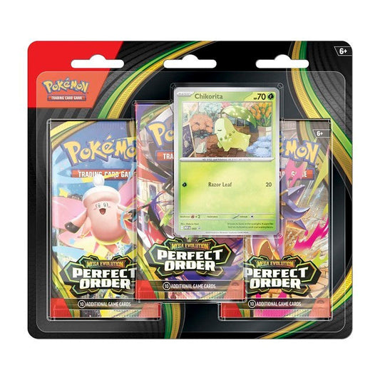 Factory-sealed Perfect Order 3 Pack Blister [Chikorita] – Pokémon TCG