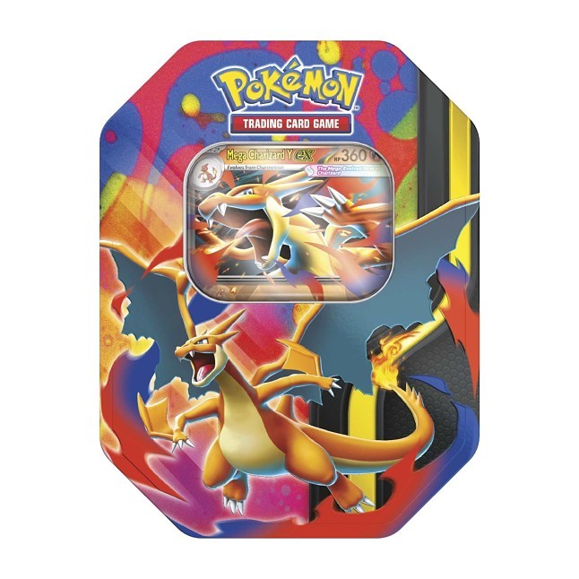 Factory-sealed Mega Charizard Tin (Mega Charizard Y) – Pokémon TCG